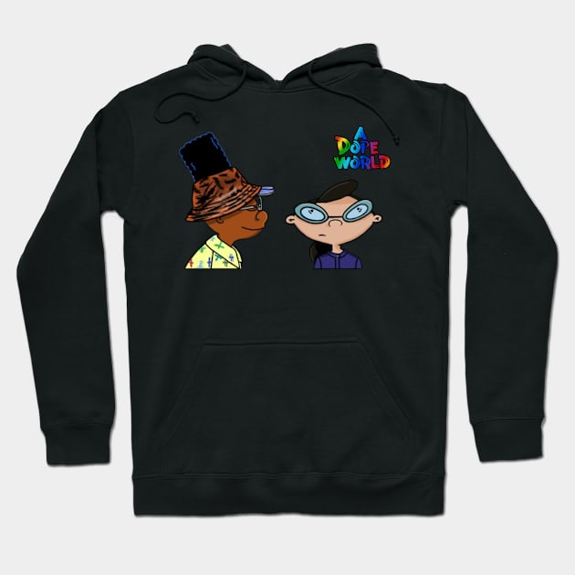 A Dope World Hoodie by Rolyat Society 